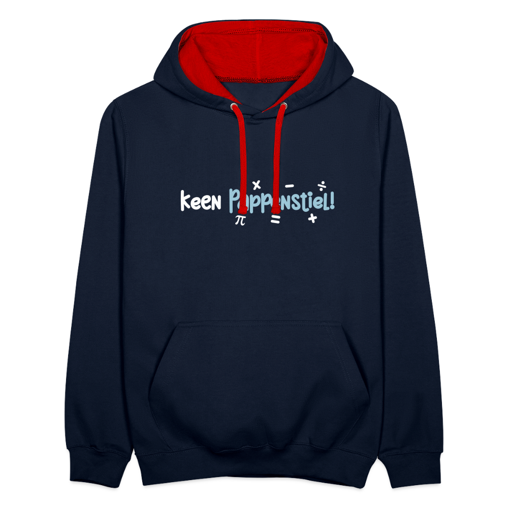 keen Pappenstiel! - Kontrast Hoodie - Navy/Rot