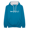 keen Pappenstiel! - Kontrast Hoodie - Pfauenblau/Grau meliert