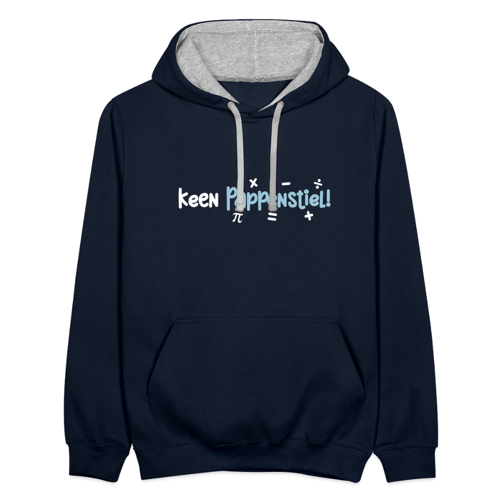 keen Pappenstiel! - Kontrast Hoodie - Navy/Grau meliert