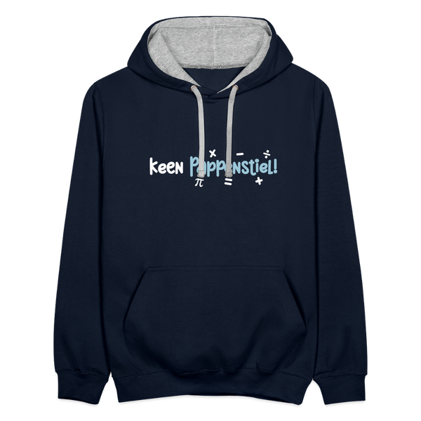 keen Pappenstiel! - Kontrast Hoodie - Navy/Grau meliert