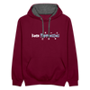 keen Pappenstiel! - Kontrast Hoodie - Weinrot/Anthrazit