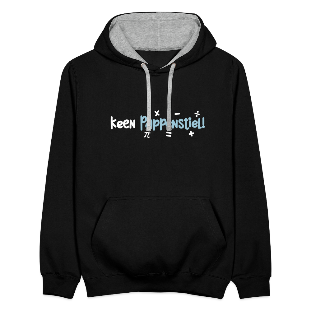 keen Pappenstiel! - Kontrast Hoodie - Schwarz/Grau meliert