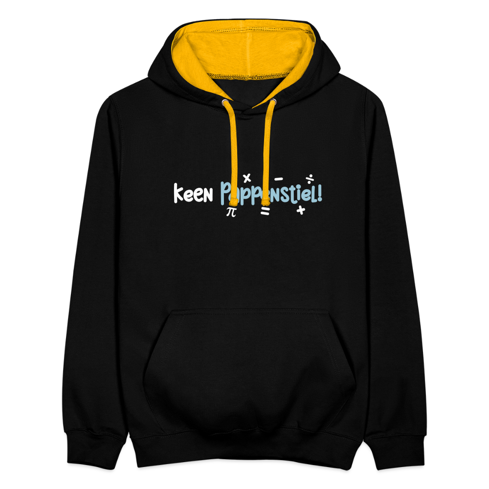 keen Pappenstiel! - Kontrast Hoodie - Schwarz/Gold