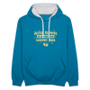 Juter Kumpel ist besser als warmet Bier - Kontrast Hoodie - Pfauenblau/Grau meliert