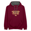 Juter Kumpel ist besser als warmet Bier - Kontrast Hoodie - Weinrot/Anthrazit