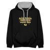 Juter Kumpel ist besser als warmet Bier - Kontrast Hoodie - Schwarz/Grau meliert