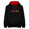 Ick bin dit Spiel! - Kontrast Hoodie - Schwarz/Rot
