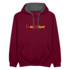 Ick bin dit Spiel! - Kontrast Hoodie - Weinrot/Anthrazit