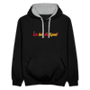 Ick bin dit Spiel! - Kontrast Hoodie - Schwarz/Grau meliert