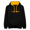 Ick bin dit Spiel! - Kontrast Hoodie - Schwarz/Gold