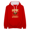 Ironie is meene Superkraft! - Kontrast Hoodie - Rot/Weiß