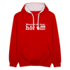Wenn de dit liest, hör uf! - Kontrast Hoodie - Rot/Weiß