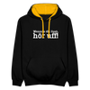 Wenn de dit liest, hör uf! - Kontrast Hoodie - Schwarz/Gold