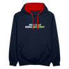 Nich faul! Energieeffizient! - Kontrast Hoodie - Navy/Rot