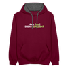 Nich faul! Energieeffizient! - Kontrast Hoodie - Weinrot/Anthrazit