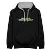 Nich faul! Energieeffizient! - Kontrast Hoodie - Schwarz/Grau meliert