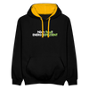 Nich faul! Energieeffizient! - Kontrast Hoodie - Schwarz/Gold