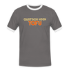 Quatsch keen Tofu! - Männer Ringer T-Shirt - Dunkelgrau/Weiß