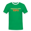 Quatsch keen Tofu! - Männer Ringer T-Shirt - Kelly Green/Weiß
