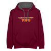 Quatsch keen Tofu! - Kontrast Hoodie - Weinrot/Anthrazit