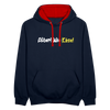 Alter! Wie Käse! - Kontrast Hoodie - Navy/Rot