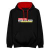 Eilmeldung: Is mir Schnurz Piepe! - Kontrast Hoodie - Schwarz/Rot