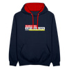 Eilmeldung: Is mir Schnurz Piepe! - Kontrast Hoodie - Navy/Rot