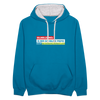 Eilmeldung: Is mir Schnurz Piepe! - Kontrast Hoodie - Pfauenblau/Grau meliert