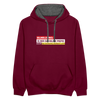 Eilmeldung: Is mir Schnurz Piepe! - Kontrast Hoodie - Weinrot/Anthrazit