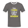 Lass Sonne rin, dit Jraue draußen! - Männer Ringer T-Shirt - Dunkelgrau/Weiß
