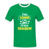 Lass Sonne rin, dit Jraue draußen! - Männer Ringer T-Shirt - Kelly Green/Weiß