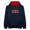 Ick quatsche nur für Süßkram - Kontrast Hoodie - Navy/Rot