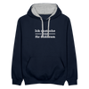 Ick quatsche nur für Süßkram - Kontrast Hoodie - Navy/Grau meliert