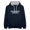 Mein biologischer Hund. - Kontrast Hoodie - Navy/Grau meliert