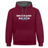 Mein biologischer Hund. - Kontrast Hoodie - Weinrot/Anthrazit