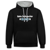 Mein biologischer Hund. - Kontrast Hoodie - Schwarz/Grau meliert