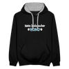 Mein biologischer Hund. - Kontrast Hoodie - Schwarz/Grau meliert