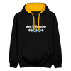 Mein biologischer Hund. - Kontrast Hoodie - Schwarz/Gold