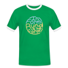 In Form! Rund is 'ne Form! - Männer Ringer T-Shirt - Kelly Green/Weiß