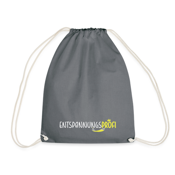 Entspannungsprofi - Turnbeutel - Grau
