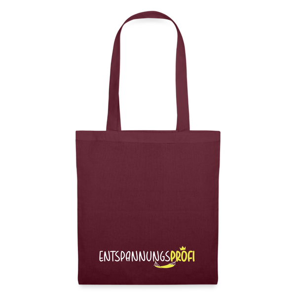 Entspannungsprofi - Stoffbeutel - Burgunderrot