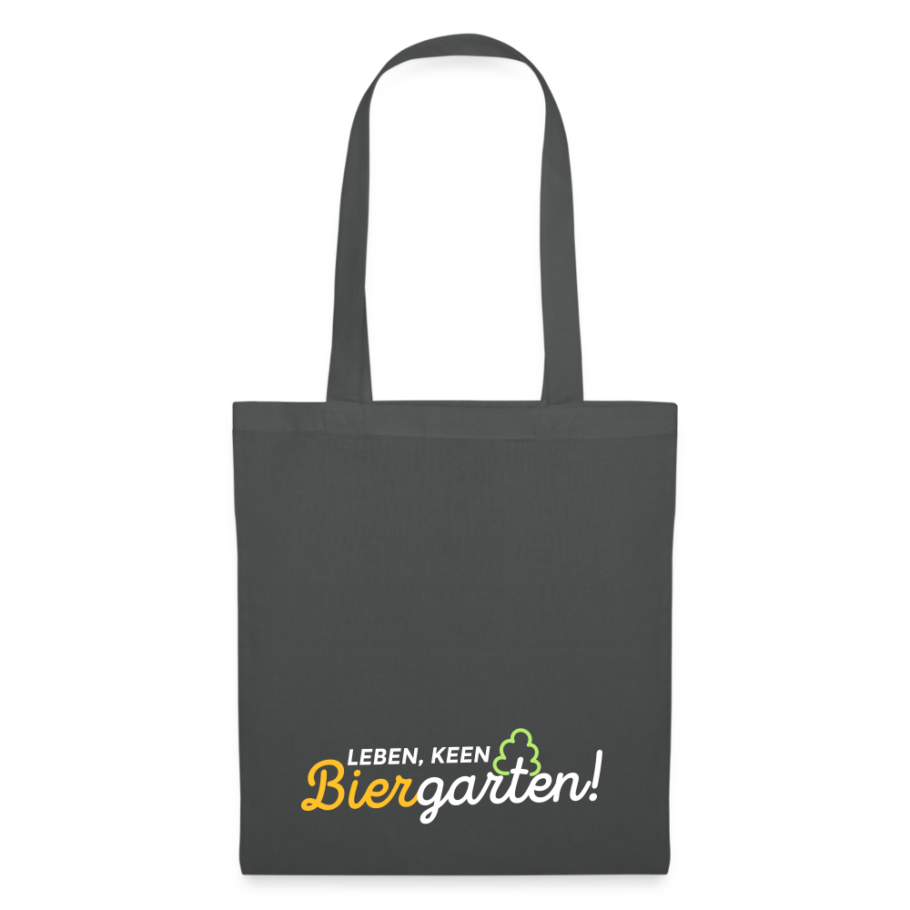 Leben, keen Biergarten! - Stoffbeutel - Graphite