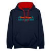 Keene Sorge, ick regel dit! - Kontrast Hoodie - Navy/Rot