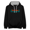 Keene Sorge, ick regel dit! - Kontrast Hoodie - Schwarz/Grau meliert