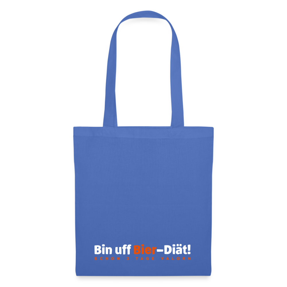 Bin uff Bier-Diät! (schon 3 Tage valorn) - Stoffbeutel - Hellblau