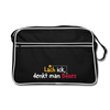 Lach ick, denkt man Böses - Retro Tasche - Schwarz/Weiß