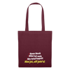 aba jut, uff jeht's! - Stoffbeutel - Burgunderrot