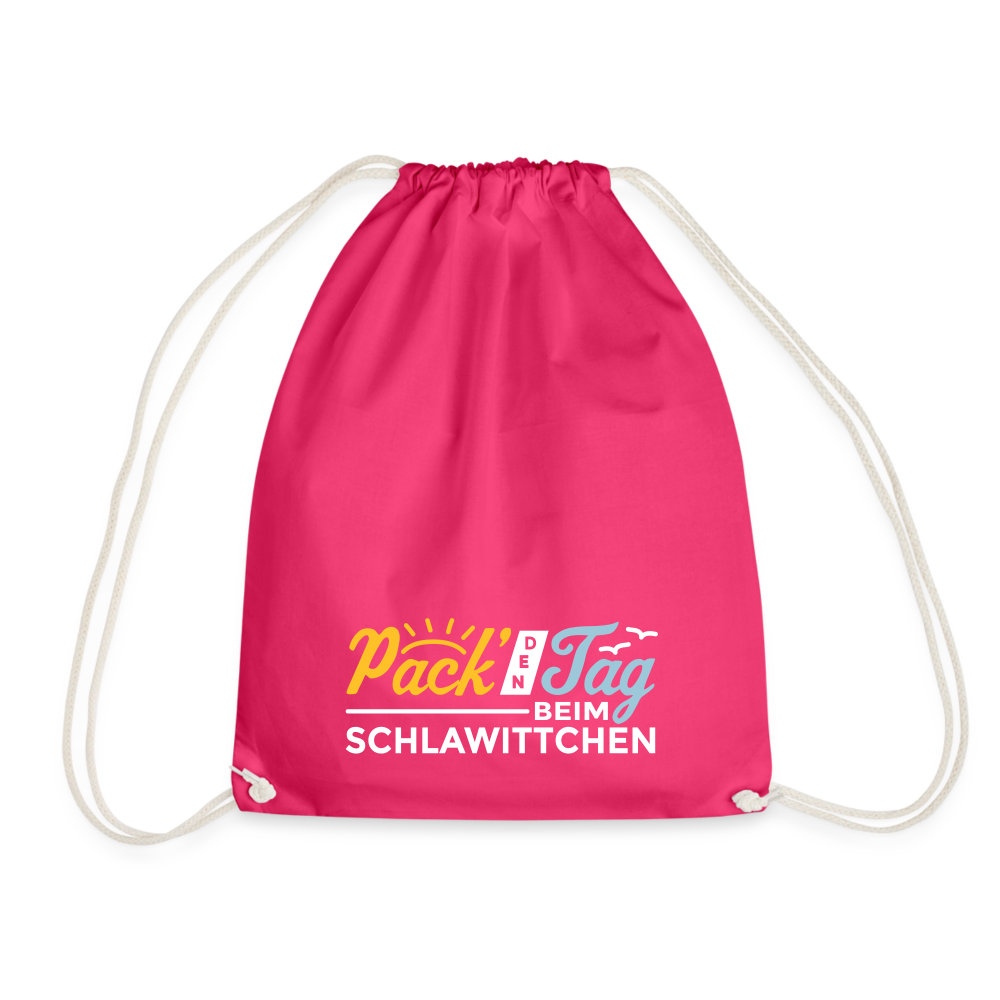 Pack' den Tag beim Schlawittchen - Turnbeutel - Fuchsia