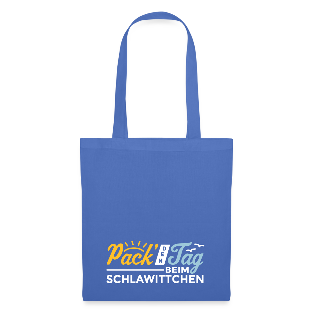 Pack' den Tag beim Schlawittchen - Stoffbeutel - Hellblau