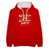 Hab 'ne Lösung, aba did Problem jefällt mir. - Kontrast Hoodie - Rot/Weiß